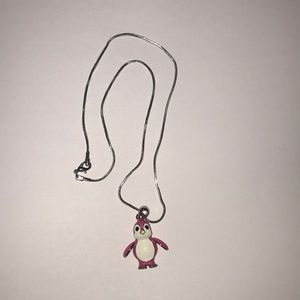 Brand New Pink Penguin Necklace